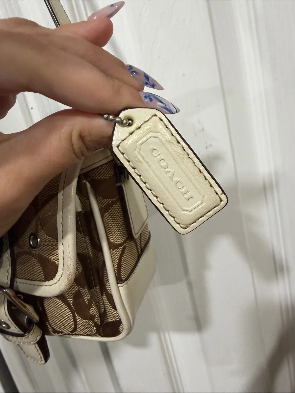 Coach Soho Buckle Flap Brown Signature Jacquard Crossbody Shoulder Bag Y2K